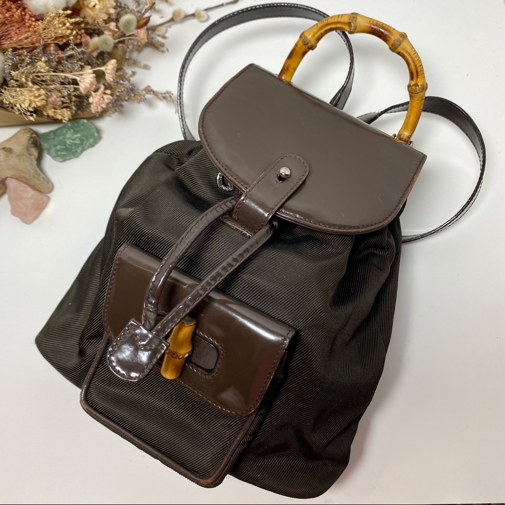 Authentic Gucci Bamboo Mini Backpack